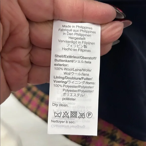 J. Crew Parke Plaid English Moon Houndstooth Wool Blazer